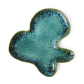 HKliving Shell Platte Teal – Steinzeug, 39,5x38 cm