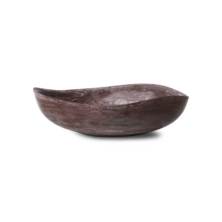 HKliving Patio Schüssel – Resin mit Marmoroptik, Ø 28 cm