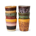 HKliving 70's Ceramics Kaffeebecher 6er Set – Stoneware