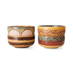 HKliving 70s Ceramics Dessertschüssel 4er-Set – Steinzeug Harbour