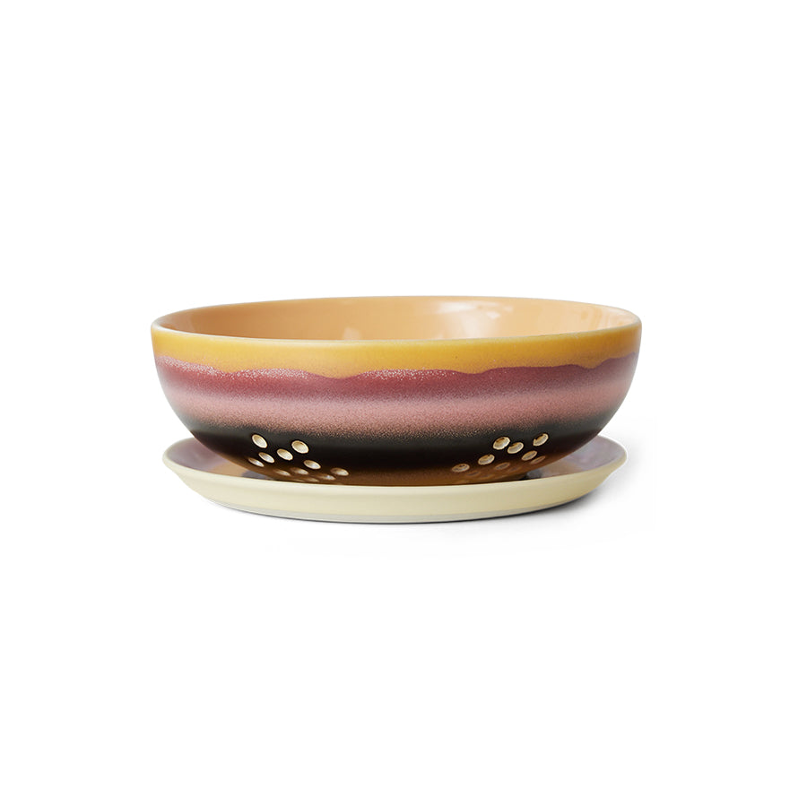 HKliving 70s Ceramics Beeren-Schale Sunset – Steinzeug