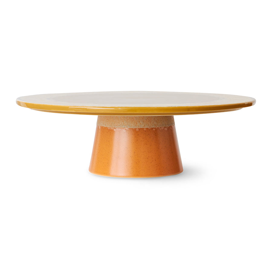 HKliving 70's Ceramics Servierplatte mit Fuß – Steingut
