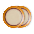 HKliving 70's Ceramic Dinner Plate Keramikteller 2er Set