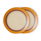 HKliving 70's Ceramic Dinner Plate Keramikteller 2er Set