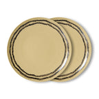 HKliving 70's Ceramic Dinner Plate Keramikteller 2er Set