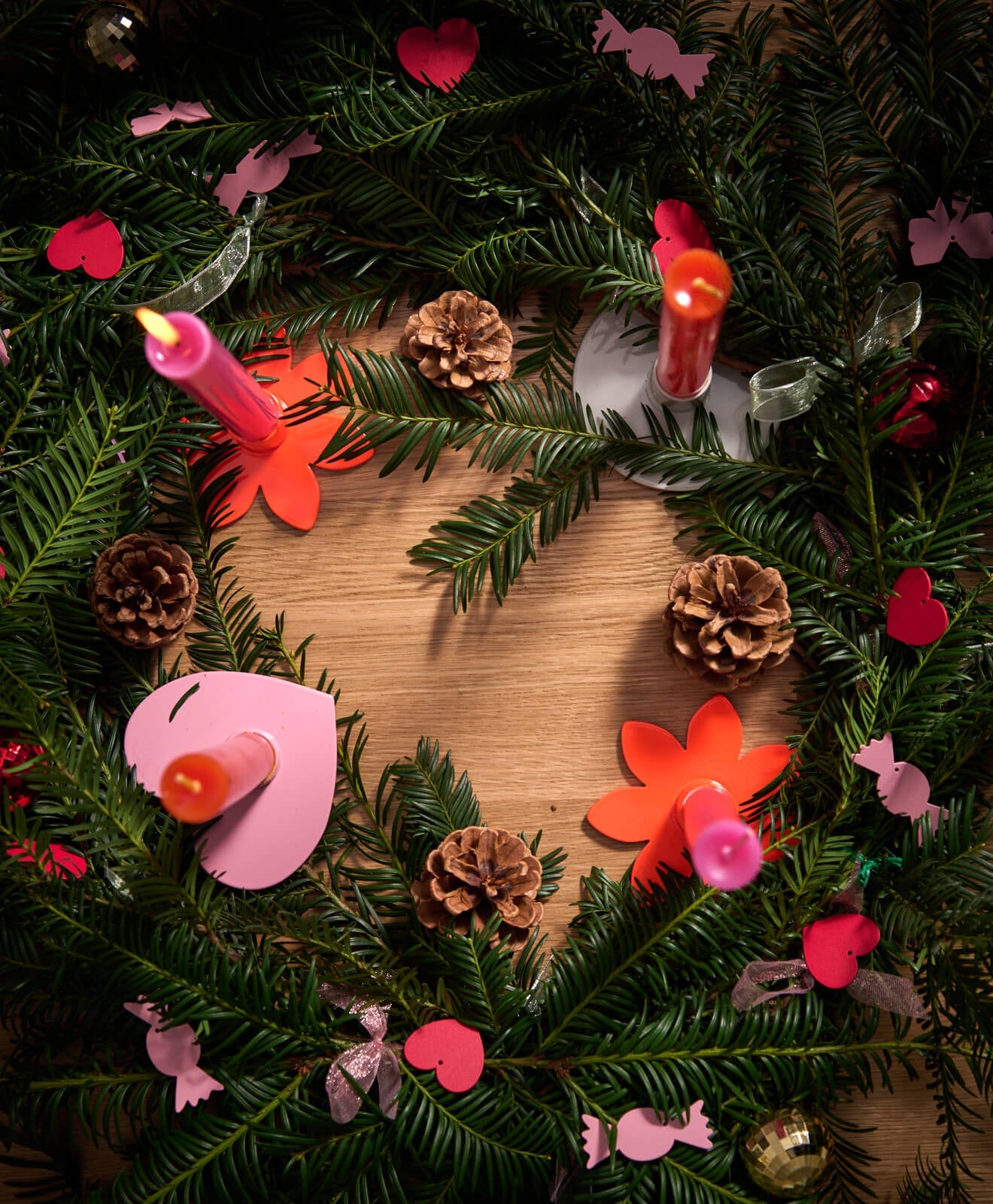 Kerzenständer | Kerzenhalter für Stabkerzen ORBI Grau + Kerze