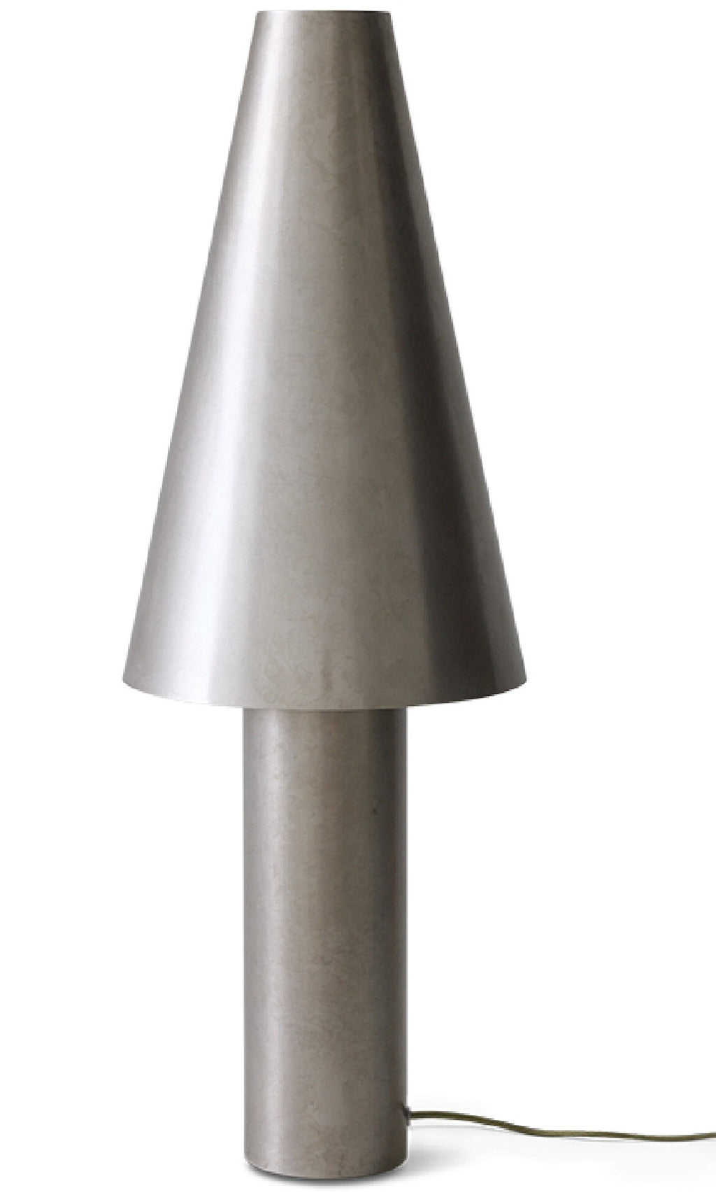 HKliving Metal Cone Tischlampe – Eisen-Skulpturleuchte, H 71 cm