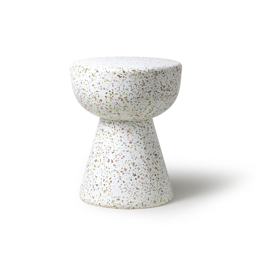 HKliving Terrazzo Beistelltisch – Beton 35x35x44 cm
