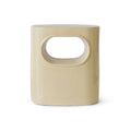 HKliving Space Beistelltisch – Steingut, Glossy, Cream/Orange