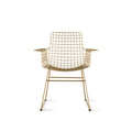 HKliving Wire Metallstuhl mit Armlehnen - Messing