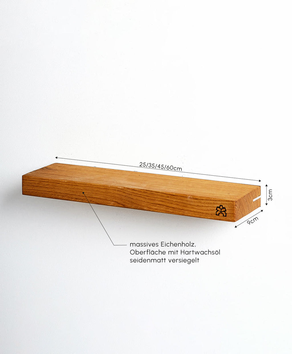 Wandregal Holz Eiche FIERS