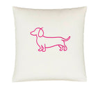 elegante Companion Kopfkissenbezug – Comfort-Satin mit Hundemotiv