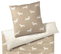 elegante Dogs Kopfkissenbezug – Comfort-Satin mit Dackel-Design