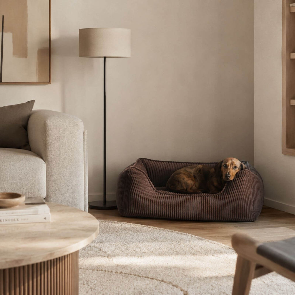 Hundebett ANTON Cord Braun