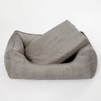 Hundebett ANTON Cord Grau