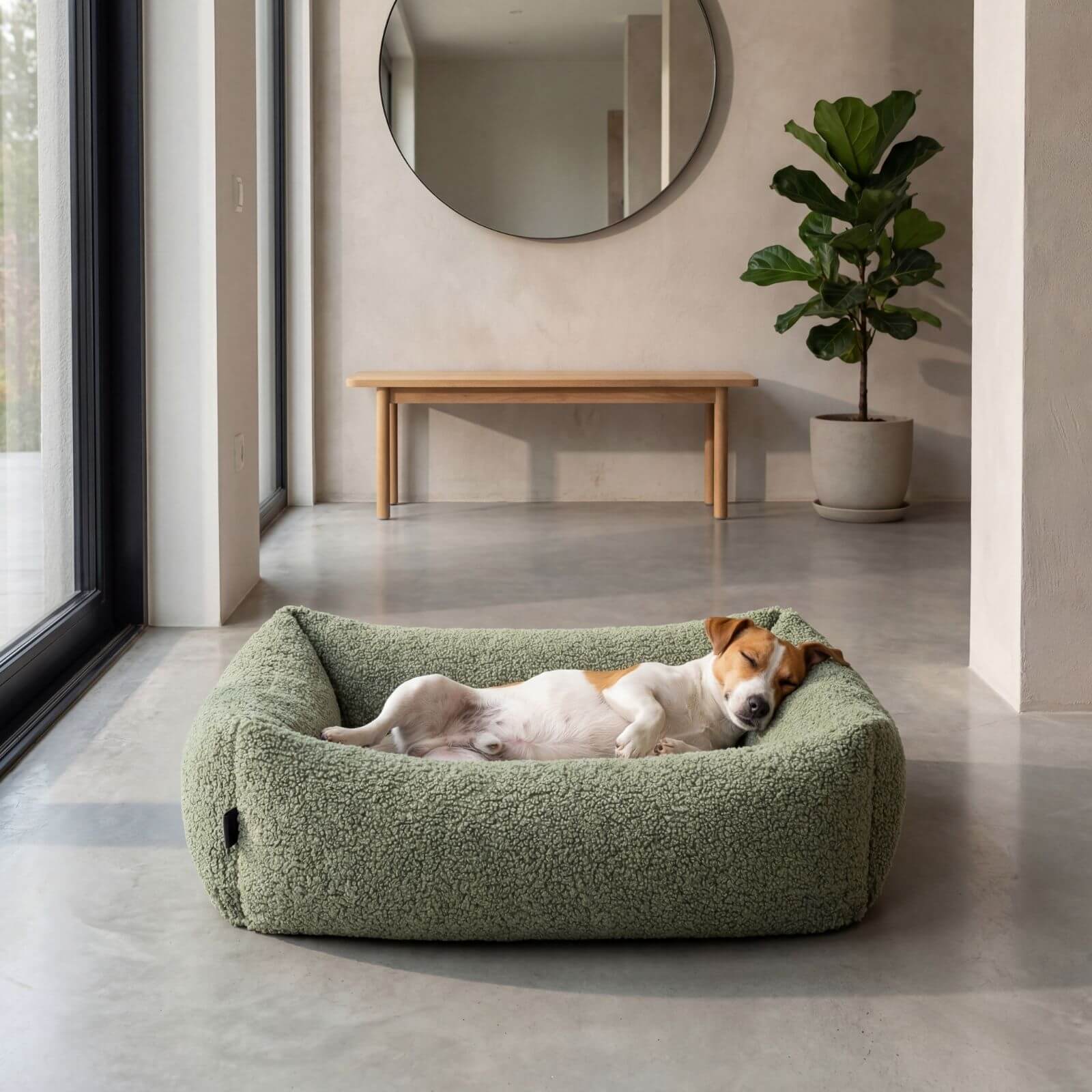 Hundebett SVEN Teddy Olive
