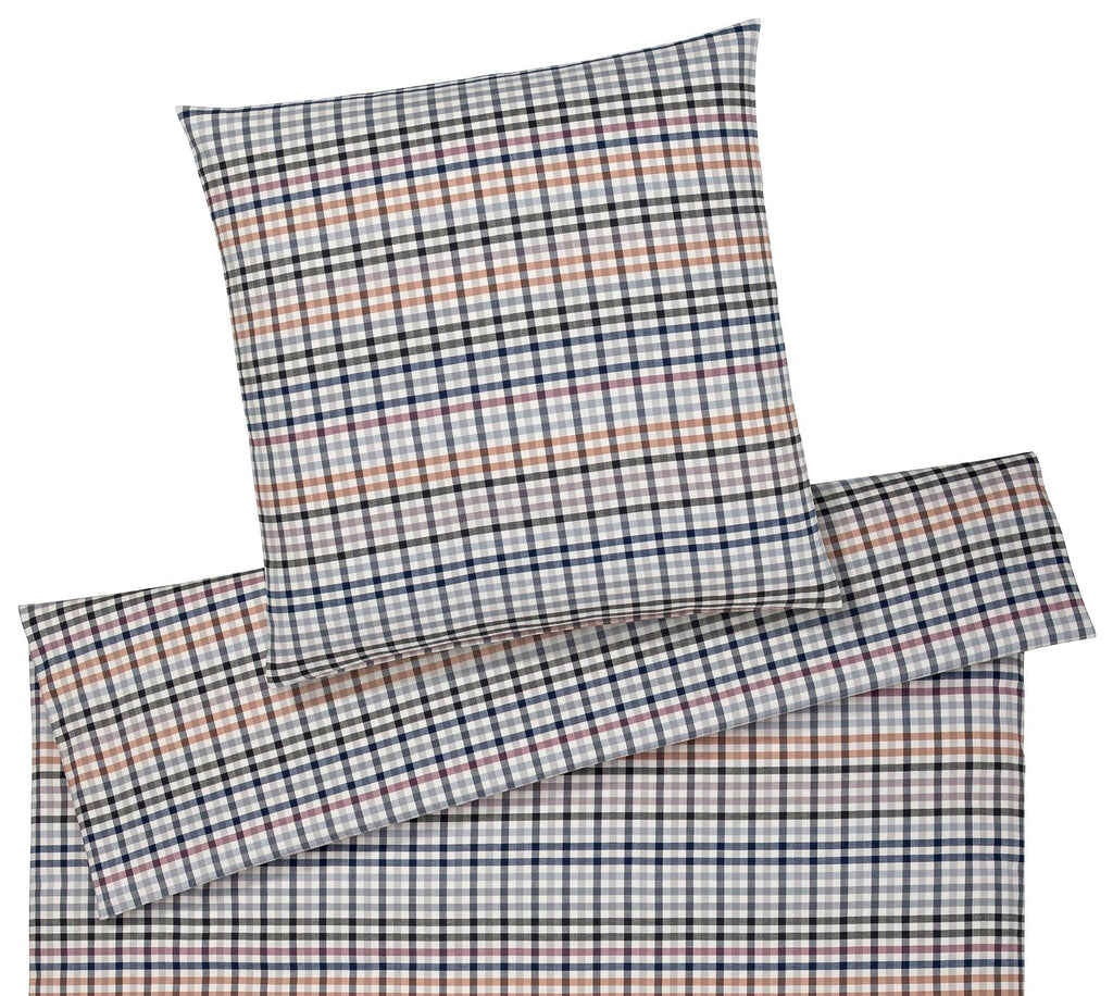 elegante Aberdeen Bettwäsche-Set – Soft-Flanell mit Mini-Karo-Design