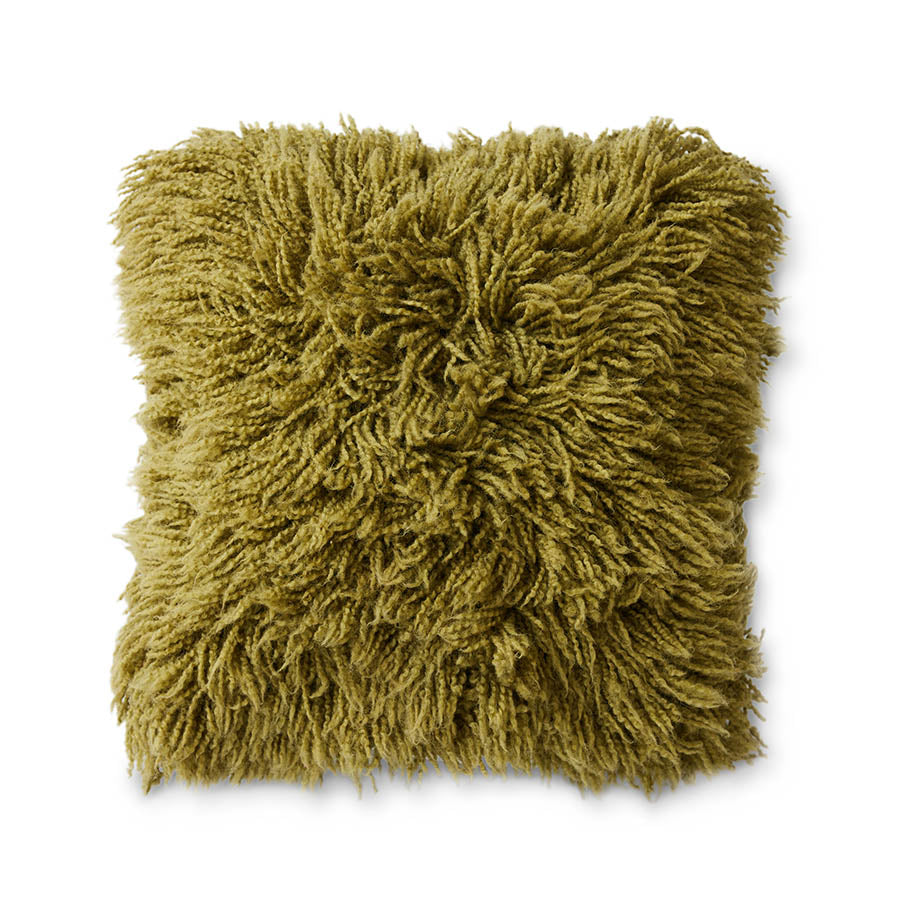 HKliving Fluffy Cushion – Dekokissen aus Wolle mit Füllung