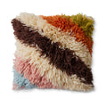 HKliving Fluffy Striped Kissen – Wolle, 55x55 cm