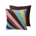 HKliving Striped Velvet Kissen Eventide – Baumwolle 45x45 cm