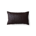 HKliving Faux Leather Kissen – Kunstleder, Chocolate Brown, 50x30 cm