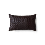 HKliving Faux Leather Kissen – Kunstleder, Chocolate Brown, 50x30 cm
