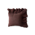HKliving Ruffle Kissen Chestnut – Baumwolle, 50x50 cm