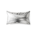 HKliving Metallic-Look Kissen silver lining – Kunstleder, 60x35 cm