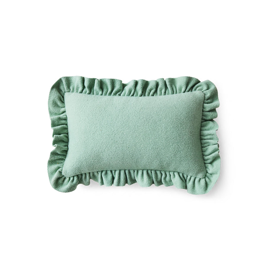 HKliving Felt Cushion mint – Wollkissen mit Füllung 60x40 cm