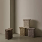 blomus TEDDY T-Hocker – Polster-Sitzhocker, Polyester-Bezug