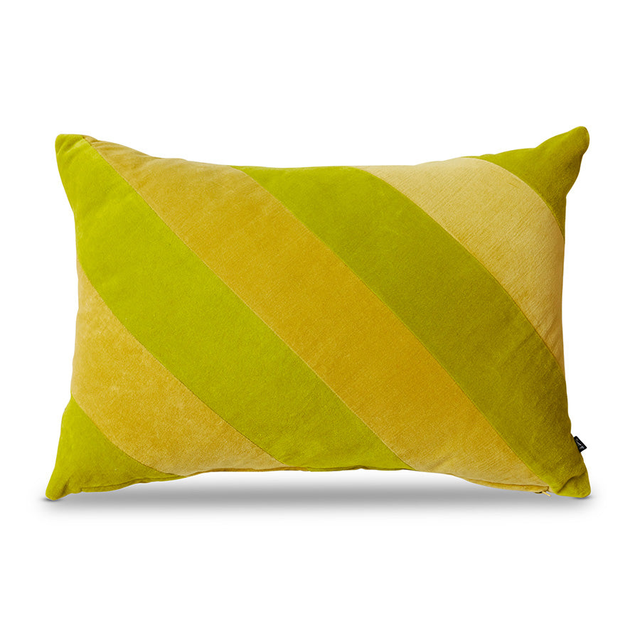 HKliving Striped Velvet Kissen – Baumwolle, 40x60 cm