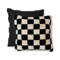 HKliving Black and White Statement Kissenhülle – Wolle 50x50 cm