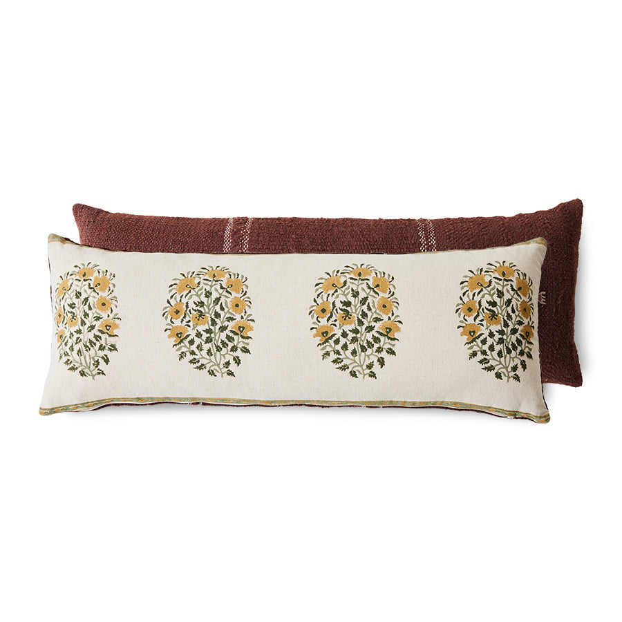 HKliving Farmhouse Kissen Burgundy – Baumwolle, 90x30 cm