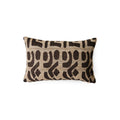 HKliving Rustic Seidenkissen – Wolle & Seide, 40x25 cm, braun