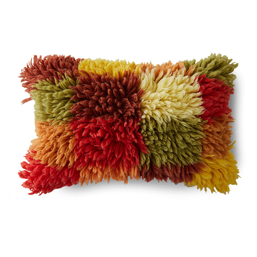 HKliving Fluffy Rag Kissen mit Füllung – Dekokissen 40x60 cm