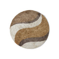 HKliving Natural Waves Badematte – Baumwolle, Ø 120 cm