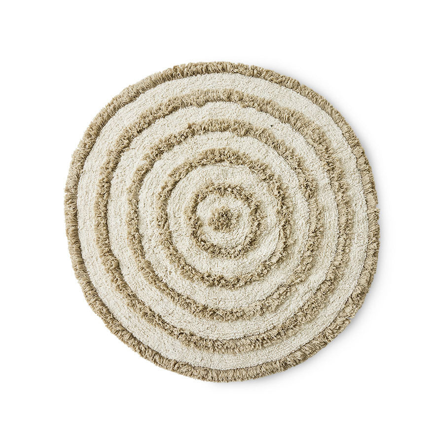 HKliving Round Badematte – Baumwolle rund, Ø 120 cm
