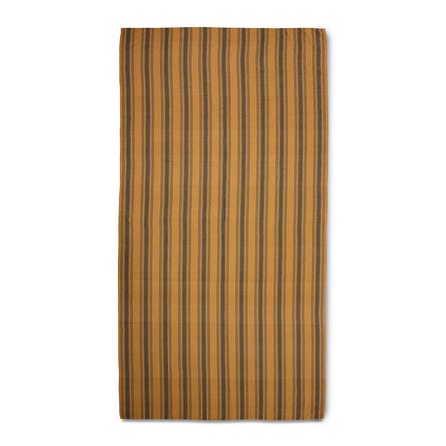 HKliving Vida Striped Tischdecke – Leinen & Baumwolle, 160x300 cm