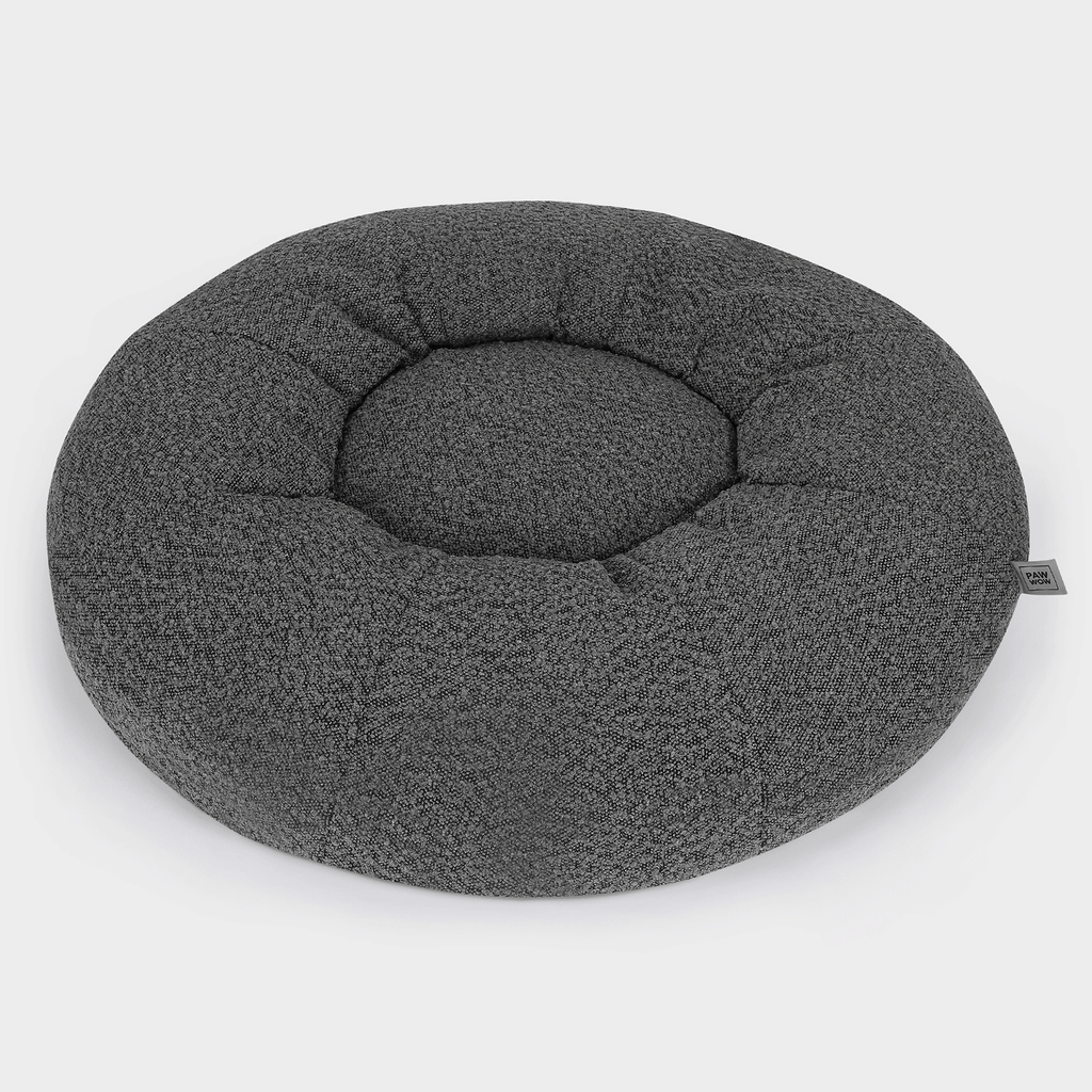 Hundebett LENI Bouclé Grau Ø 80cm