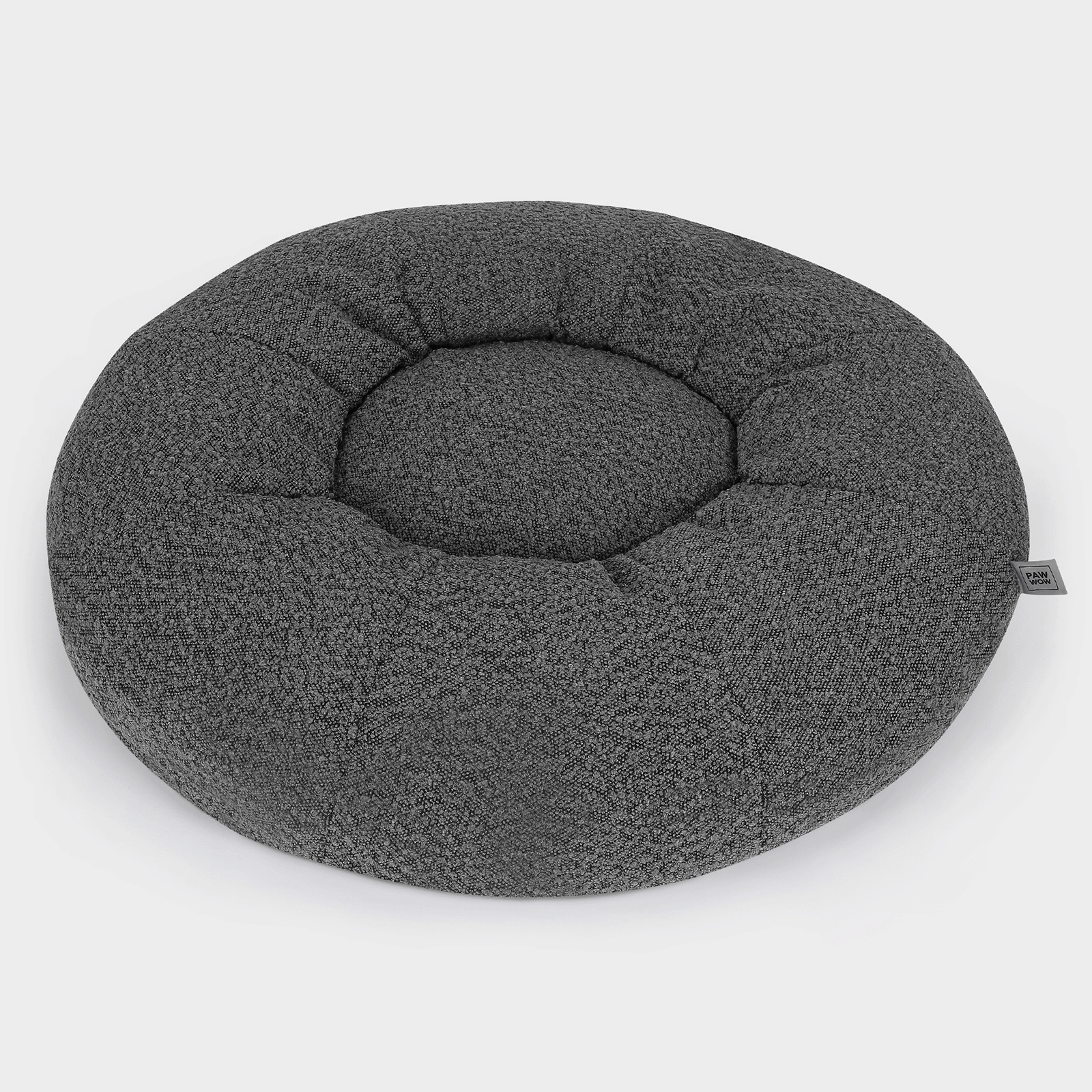 Hundebett LENI Bouclé Grau Ø 80cm