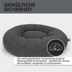 Hundebett LENI Bouclé Grau Ø 80cm