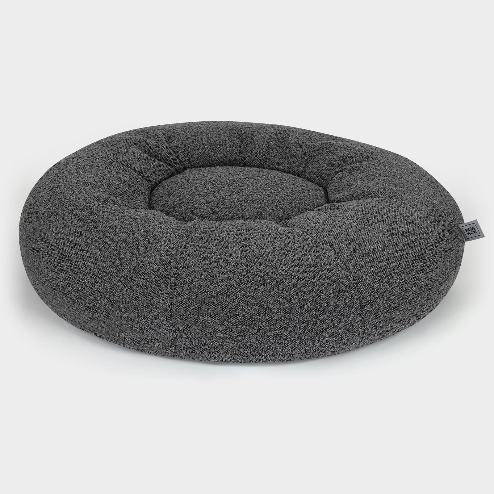 Hundebett LENI Bouclé Grau Ø 80cm