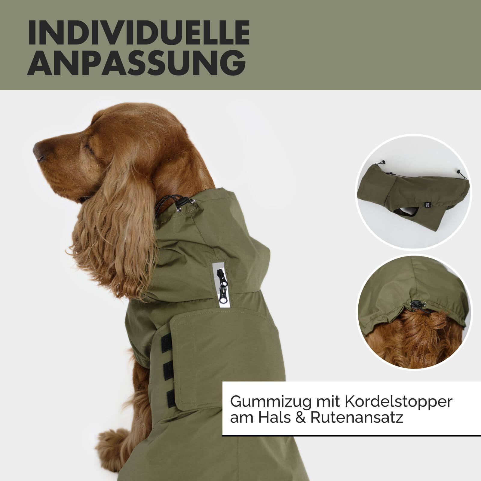 Hunderegenmantel OSKAR Olive