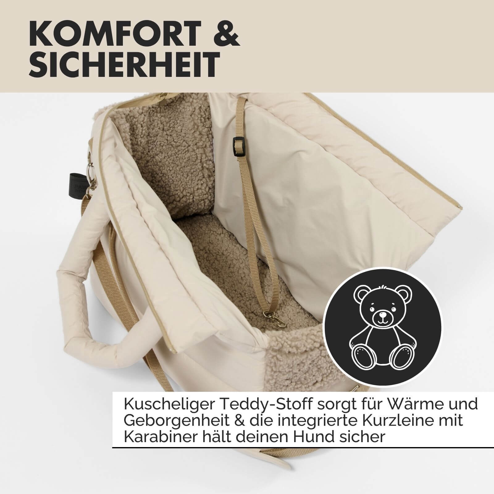 Hundetragetasche SARA Beige