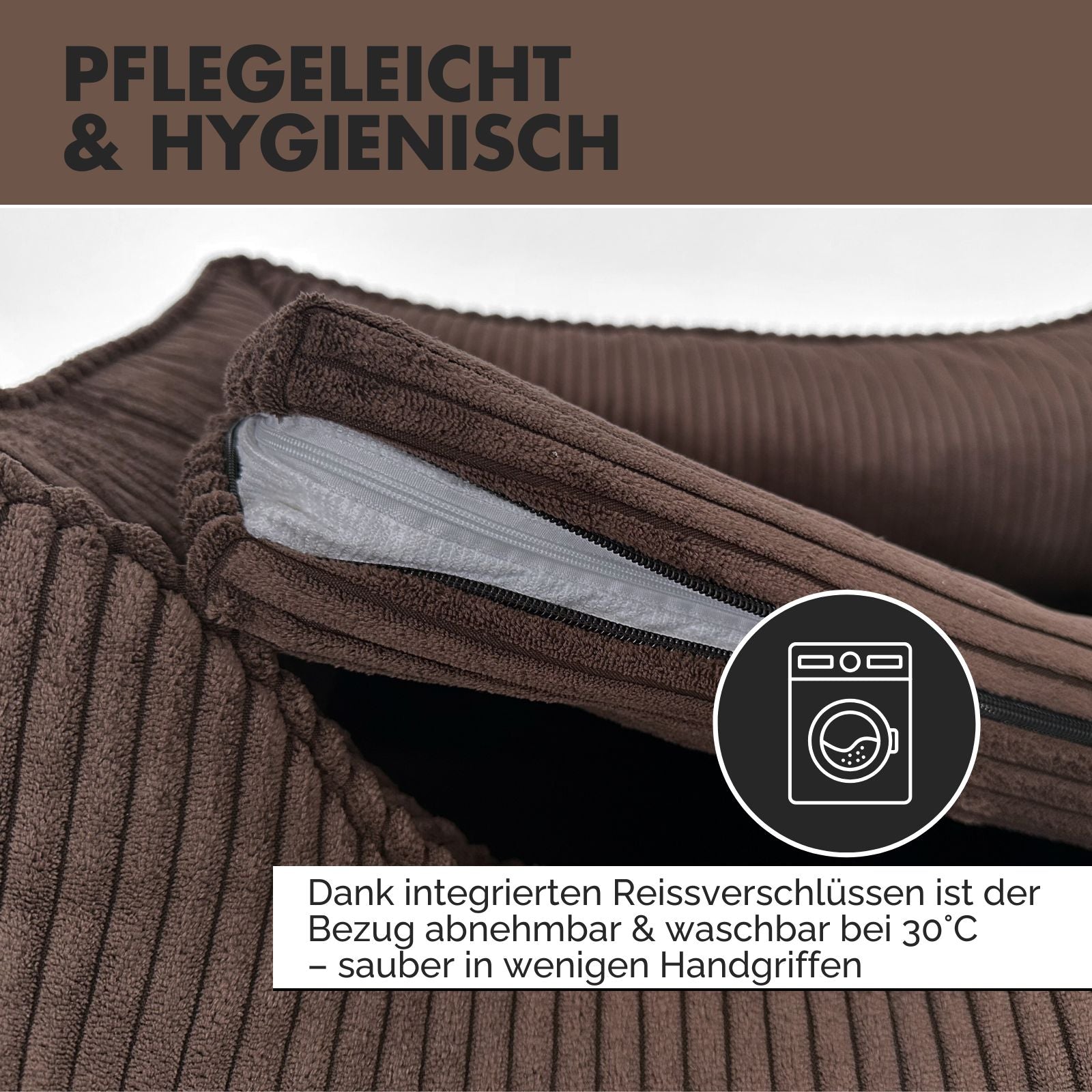 Hundebett ANTON Cord Braun