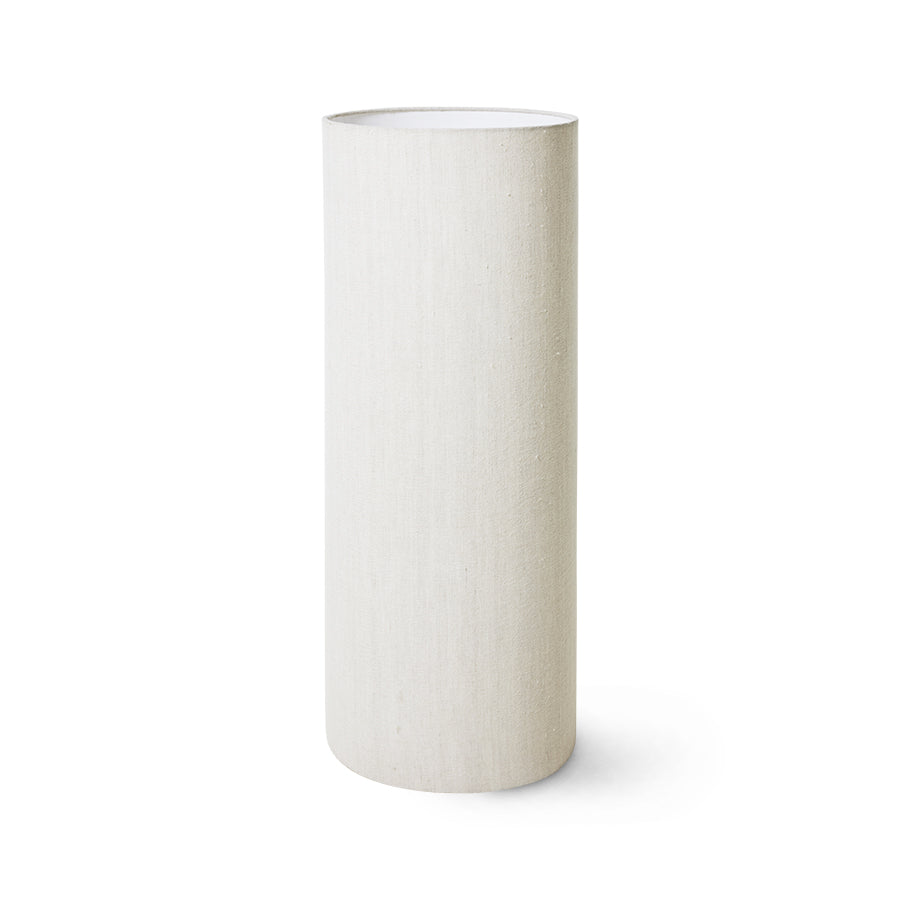 HKliving Cylinder Lampenschirm Natural XL – Leinen, Ø 33 cm