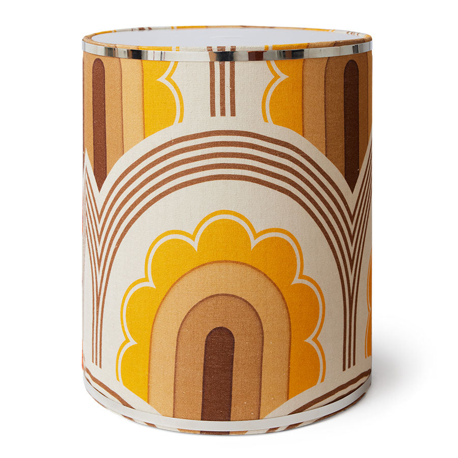 HKliving Motif Lampenschirm – Leinen, Ø 37,5 cm