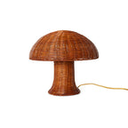 HKliving Rattan Tischlampe – Naturrattan-Leuchte im Landhausstil