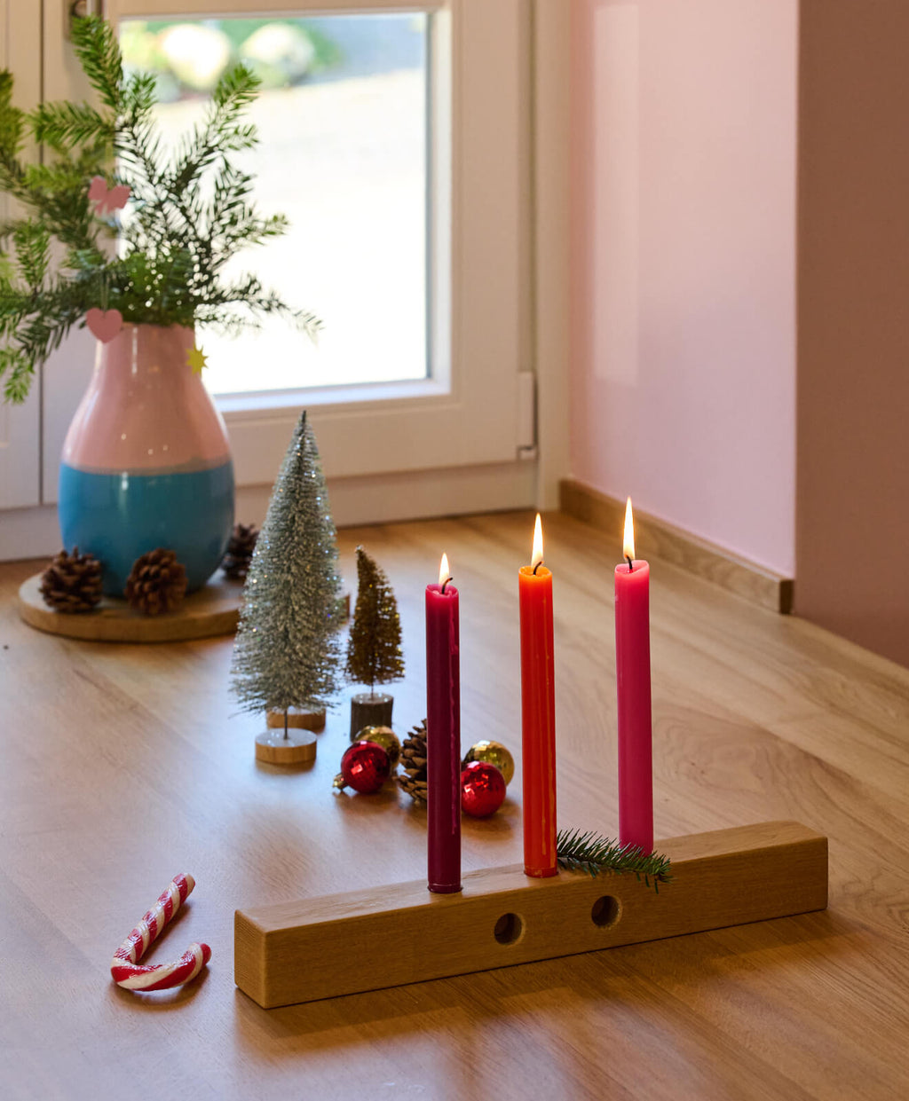 Adventskranz Holz - Kerzenständer KAWENTSKRANZ