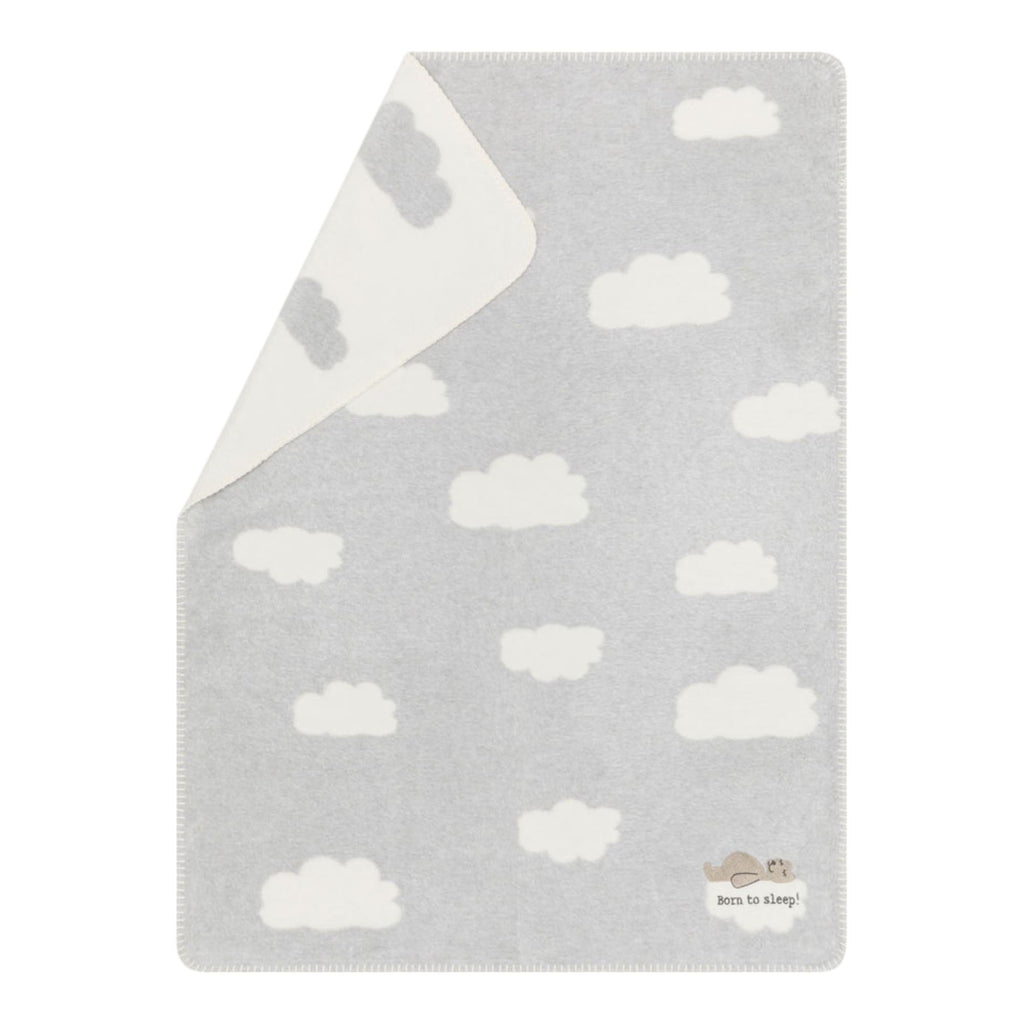David Fussenegger PANDA Babydecke born to sleep mit Bestickung – Wolle